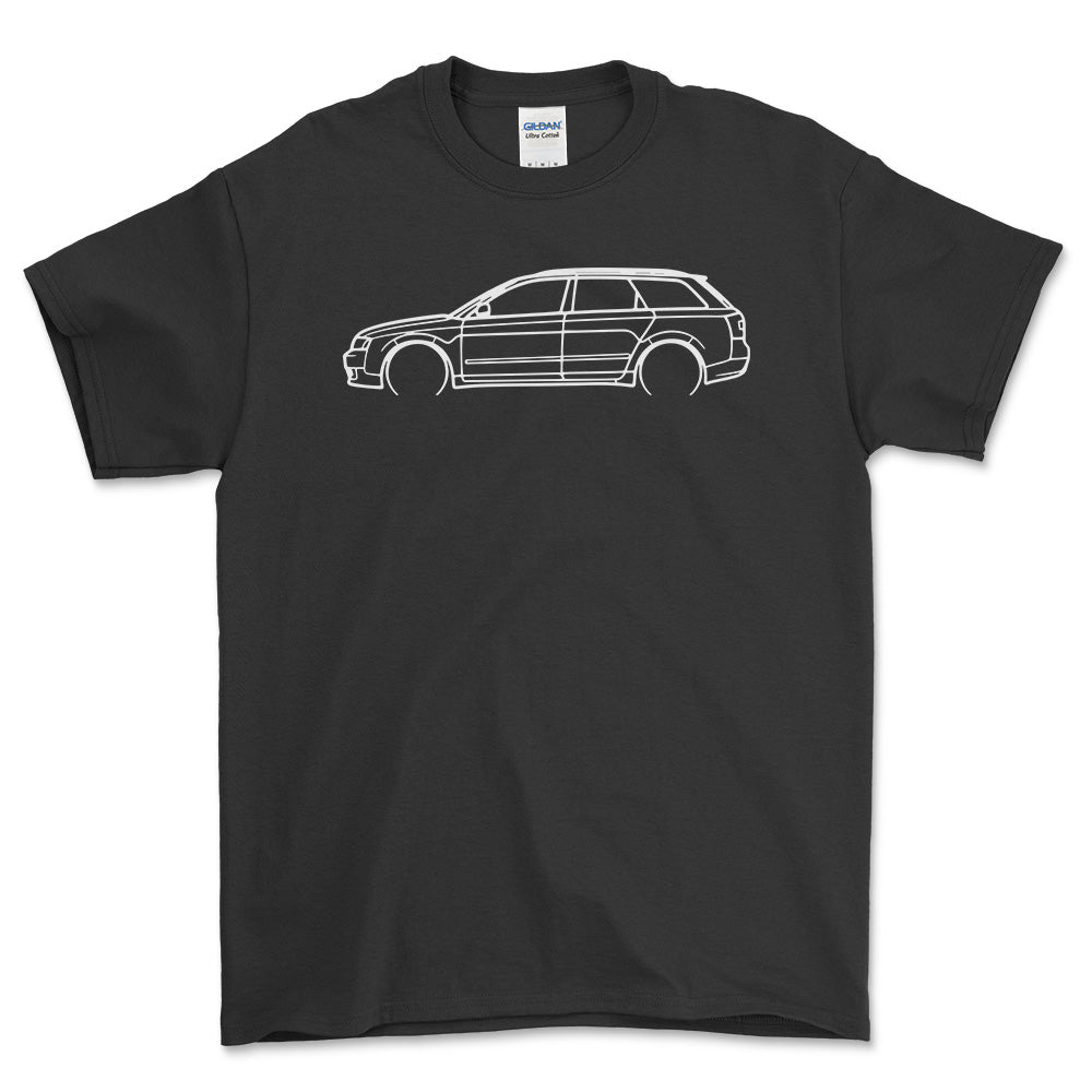 Audi A4 Avant Outline Unisex T Shirt Bomuld eksklusivt hos Garage Garage Culture Shop