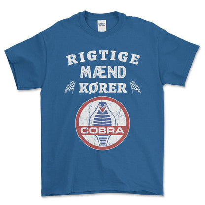 AC Cobra Rigtige Mænd Kører Unisex T-Shirt , Bomuld-Beklædning-AC-Blå Royal-S-Forside-Garage Culture Shop- garage - man cave - merchandise