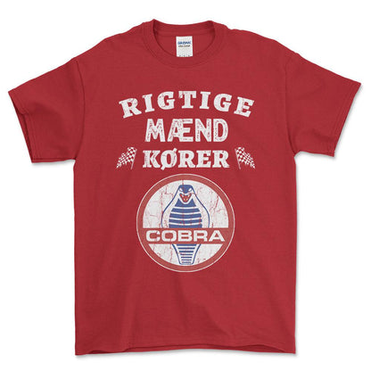 AC Cobra Rigtige Mænd Kører Unisex T-Shirt , Bomuld-Beklædning-AC-Rød-S-Forside-Garage Culture Shop- garage - man cave - merchandise