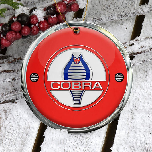 AC Cobra Rund Keramisk Juleornament-Julekugle-AC-Garage Culture Shop- garage - man cave - merchandise