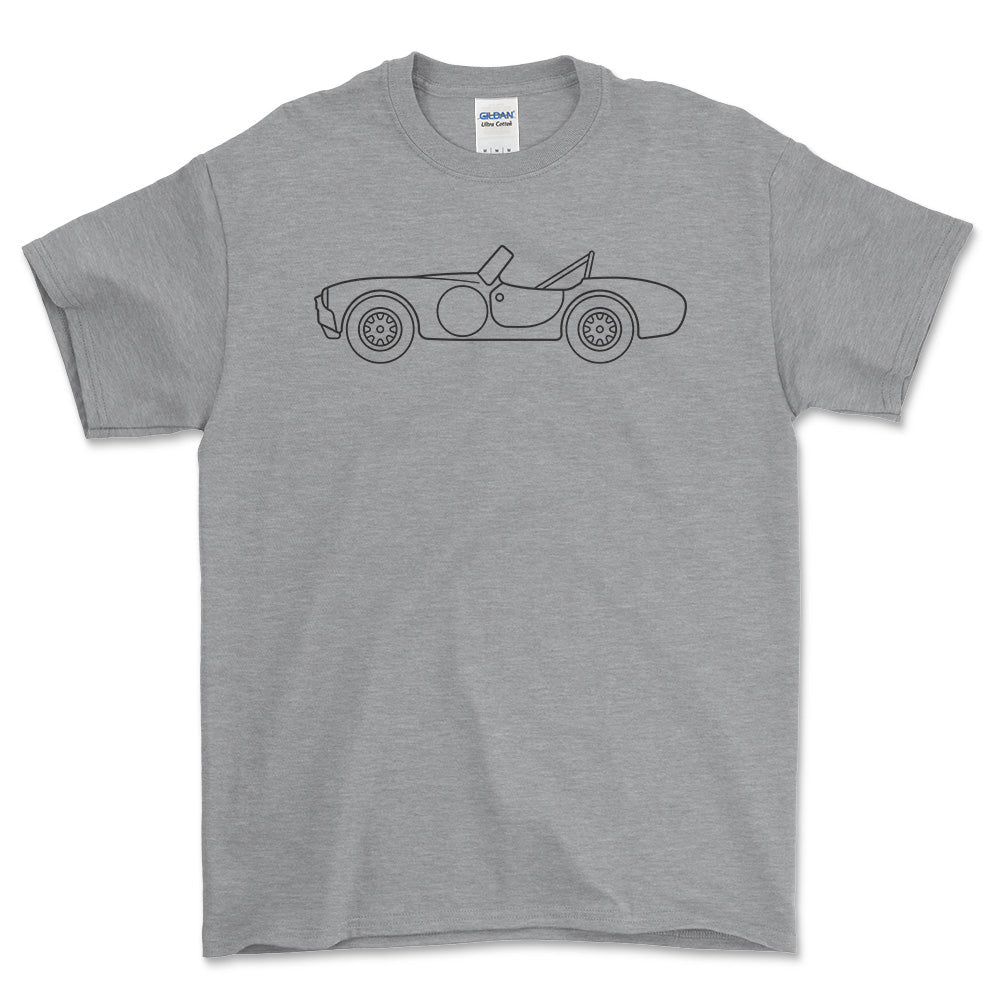 AC Cobra - Unisex T-Shirt , Bomuld-Beklædning-AC-Grå Sport-S-Forside-Garage Culture Shop- garage - man cave - merchandise