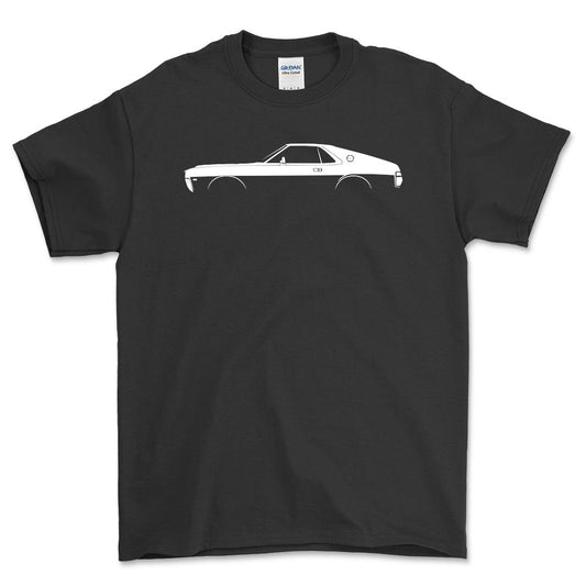 AMC AMX Silhuet - Unisex T-Shirt , Bomuld-Beklædning-AMC-Sort-S-Forside-Garage Culture Shop- garage - man cave - merchandise