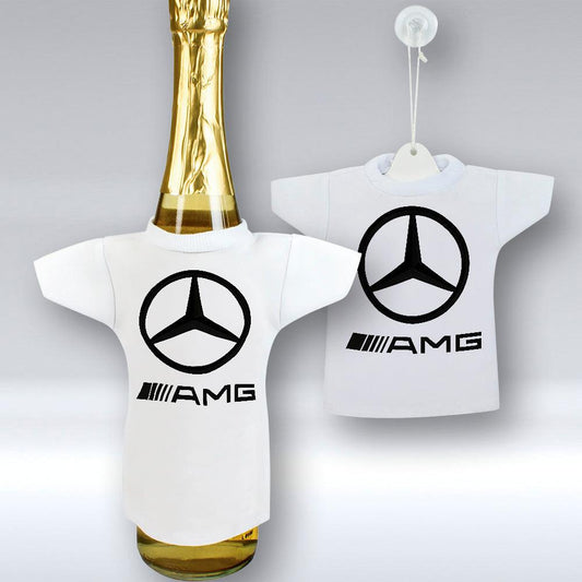 AMG - Mini T-shirt Et unikt biltilbehør og flaskecover med din billede, tekst. design-MiniTshirt-AMG-Garage Culture Shop- garage - man cave - merchandise