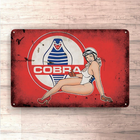 Ac Shelby Cobra Pin-Up Vintage Skilte, Musemåtte, Dækkeserviet, Dørmåtte-Skilte-AC-Garage Culture Shop- garage - man cave - merchandise
