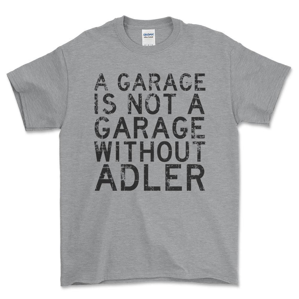 Adler - A Garage Is Not A Garage Without Adler - Unisex T-Shirt , Bomuld-Beklædning-Adler-Grå Sport-S-Forside-Garage Culture Shop- garage - man cave - merchandise