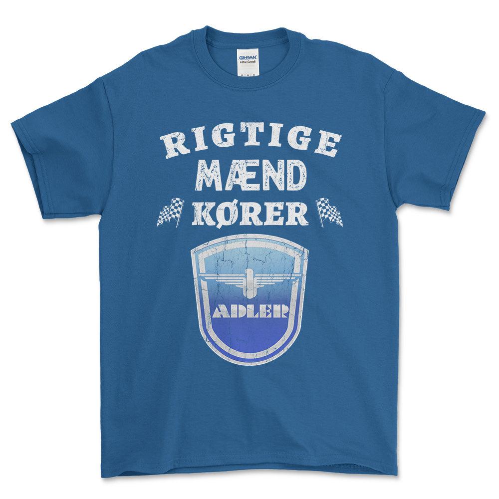 Adler Rigtige Mænd Kører - Unisex T-Shirt , Bomuld-Beklædning-Adler-Blå Royal-S-Forside-Garage Culture Shop- garage - man cave - merchandise