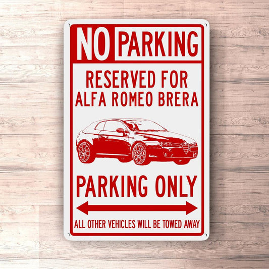 Alfa Romeo Brera Parking Only Skilte, Musemåtte, Dørmåtte-Parking skilte-Alfa Romeo-Garage Culture Shop- garage - man cave - merchandise