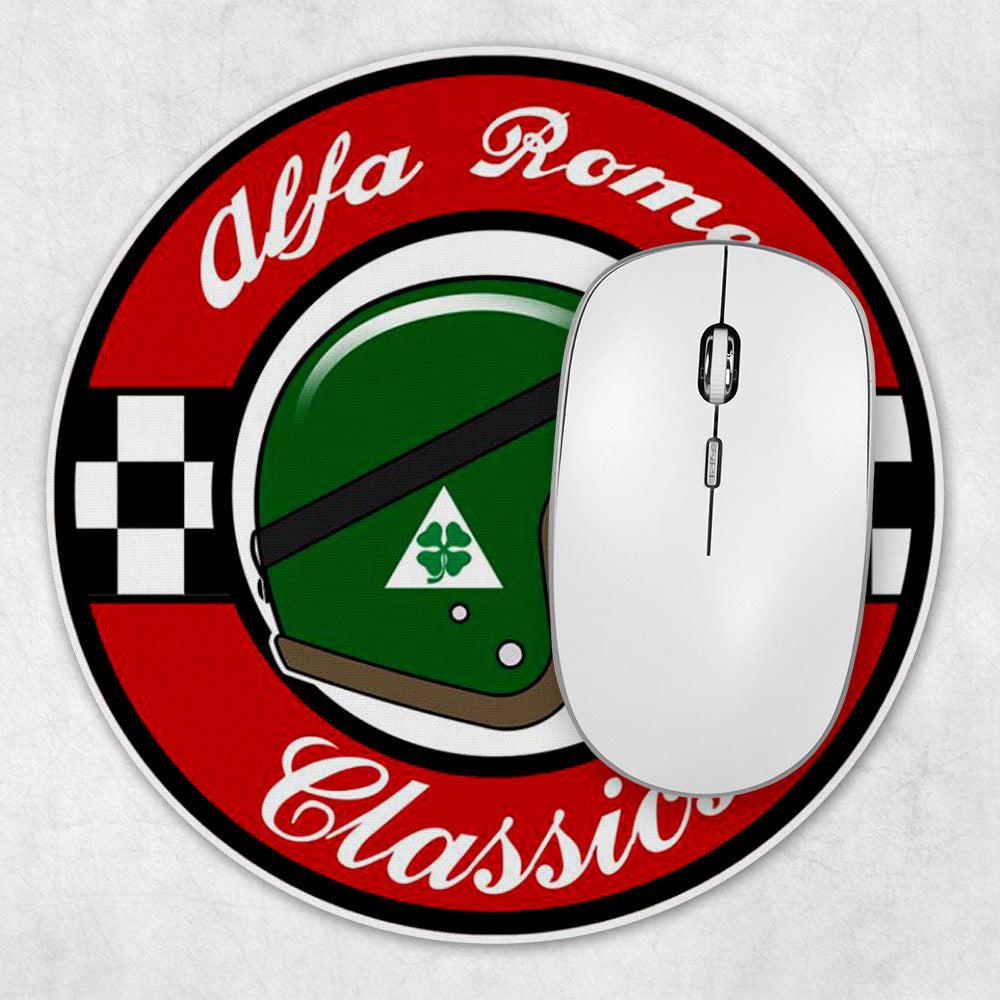 Alfa Romeo Classics Runde Skilte , Musemåtte Rundt , Kop Underlag, Underlagssæt-Runde Skilte-Alfa Romeo-Garage Culture Shop- garage - man cave - merchandise