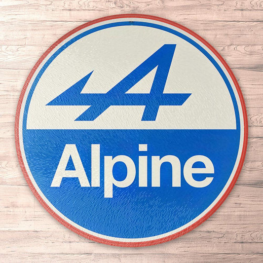 Alpine Runde Skilte , Musemåtte Rundt , Kop Underlag, Underlagssæt-Runde Skilte-Alpine-Garage Culture Shop- garage - man cave - merchandise
