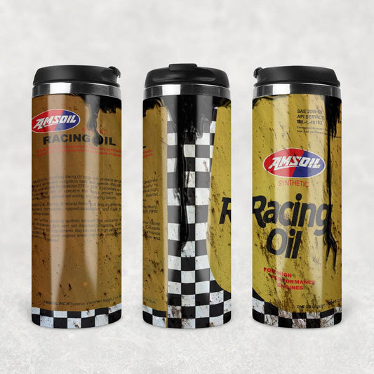 Amsoil Racing Motor Oil Termokrus Tumbler Rustfrit Stål-Krus-Motorolie-Termokrus Tumbler-Garage Culture Shop- garage - man cave - merchandise