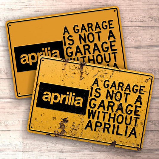 Aprilia A Garage Is Not A Garage Without Aprilia Skilte, Musemåtte, Dørmåtte-Skilte-Aprilia-Garage Culture Shop- garage - man cave - merchandise