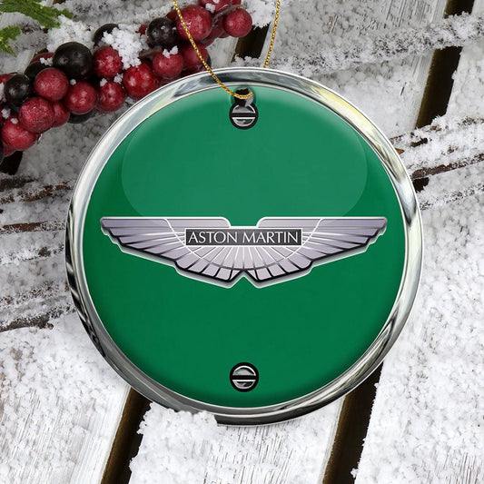 Astom Martin Rund Keramisk Juleornament-Julekugle-Aston Martin-Garage Culture Shop- garage - man cave - merchandise