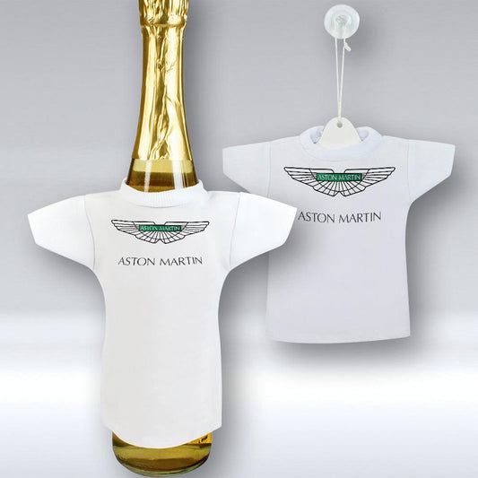 Aston Martin - Mini T-shirt Et unikt biltilbehør og flaskecover med din billede, tekst. design-MiniTshirt-Aston Martin-Garage Culture Shop- garage - man cave - merchandise