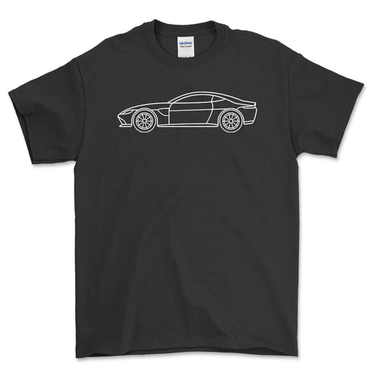 Aston Martin Vantage Outline - Unisex T-Shirt , Bomuld-Beklædning-Aston Martin-Sort-S-Forside-Garage Culture Shop- garage - man cave - merchandise