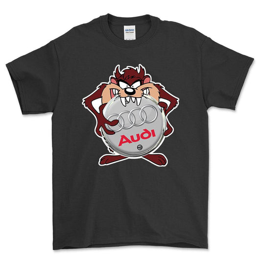 Audi TAZ Unisex T-Shirt , Bomuld-Beklædning-Audi-Sort-S-Forside-Garage Culture Shop- garage - man cave - merchandise