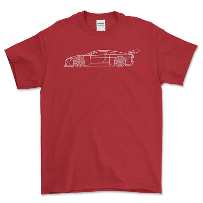 Audi e-tron Vision Gran Turismo Outline - Unisex T-Shirt , Bomuld-Beklædning-Audi-Rød-S-Forside-Garage Culture Shop- garage - man cave - merchandise