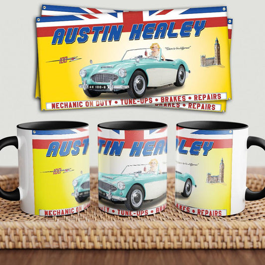 Austin Healey 100 "To Toner" Vintage Keramisk Krus-Krus-Austin Healey-Garage Culture Shop- garage - man cave - merchandise