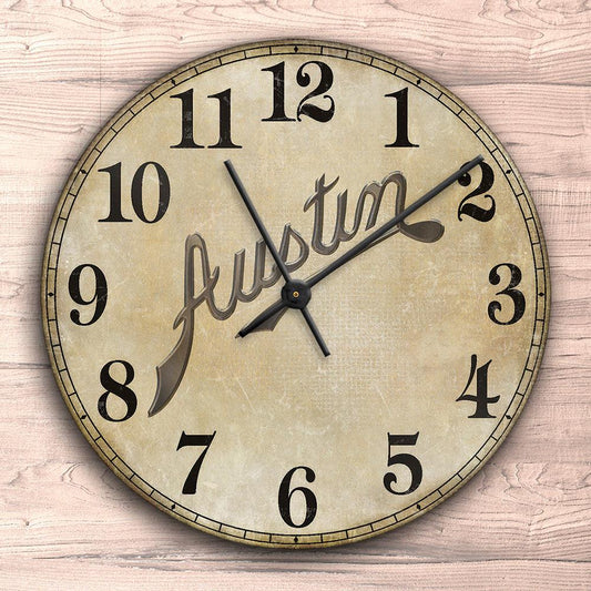 Austin Vintage Vægur Rundt-Clock-Austin-Garage Culture Shop- garage - man cave - merchandise