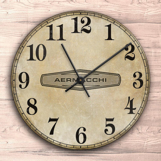 Awrmacchi Vægur Rundt-Clock-Aermacchi-Garage Culture Shop- garage - man cave - merchandise