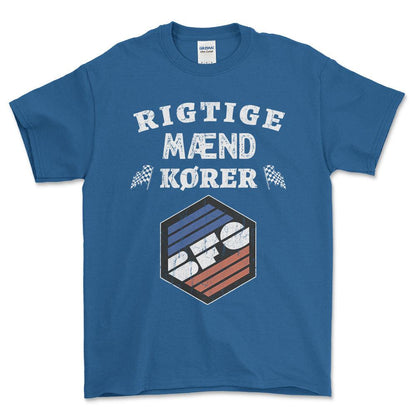 BFG Rigtige Mænd Kører - Unisex T-Shirt , Bomuld-Beklædning-BFG-Blå Royal-S-Forside-Garage Culture Shop- garage - man cave - merchandise