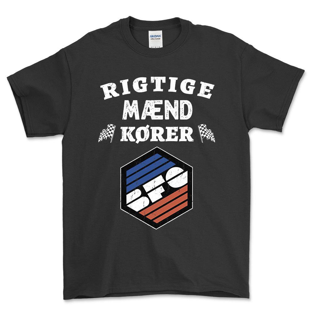 BFG Rigtige Mænd Kører - Unisex T-Shirt , Bomuld-Beklædning-BFG-Sort-S-Forside-Garage Culture Shop- garage - man cave - merchandise