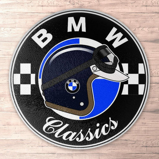 BMW Classics Runde Skilte , Musemåtte Rundt , Kop Underlag, Underlagssæt-Runde Skilte-BMW-Garage Culture Shop- garage - man cave - merchandise