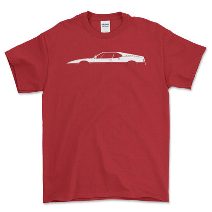 BMW M1 Silhuet - Unisex T-Shirt , Bomuld-Beklædning-BMW-Rød-S-Forside-Garage Culture Shop- garage - man cave - merchandise