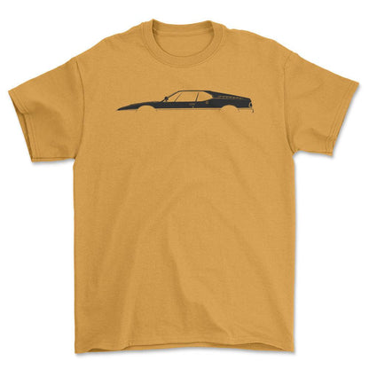 BMW M1 Silhuet - Unisex T-Shirt , Bomuld-Beklædning-BMW-Guld-S-Forside-Garage Culture Shop- garage - man cave - merchandise