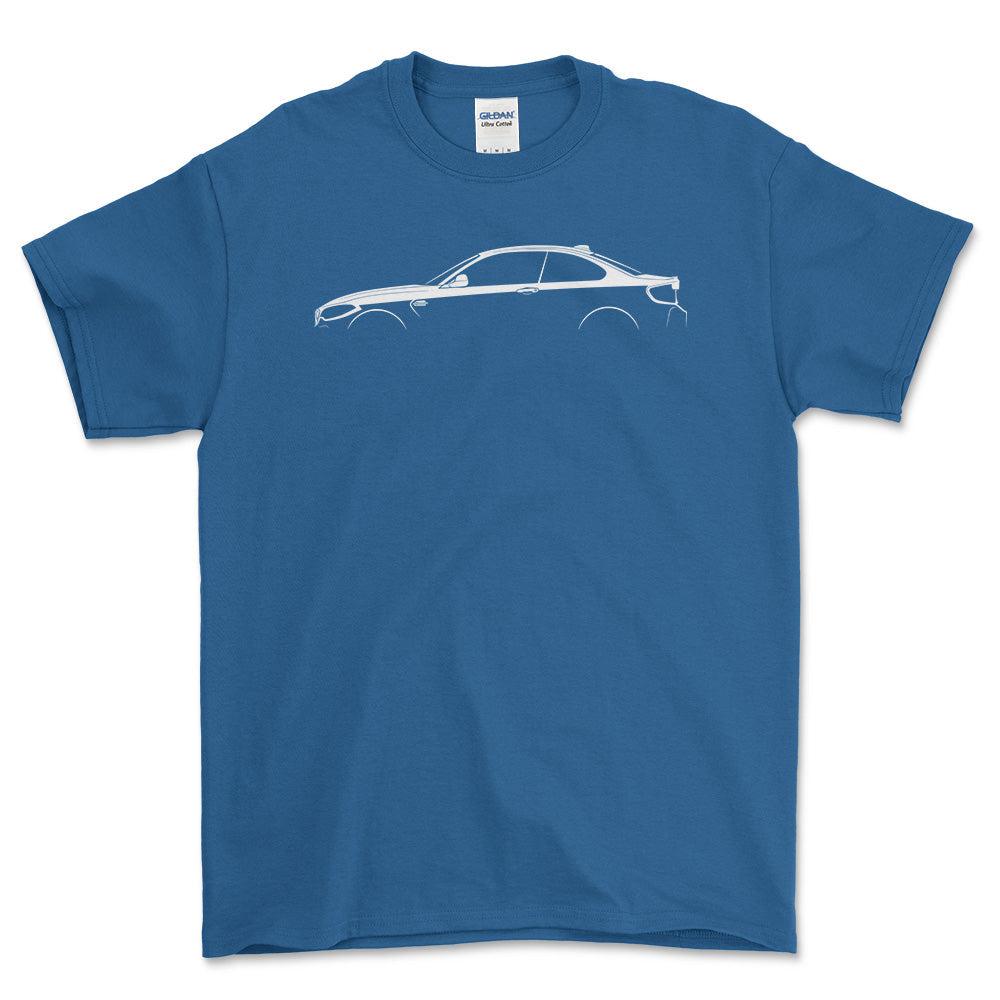 BMW M2 Competition (F87) Silhuet - Unisex T-Shirt , Bomuld-Beklædning-BMW-Blå Royal-S-Forside-Garage Culture Shop- garage - man cave - merchandise