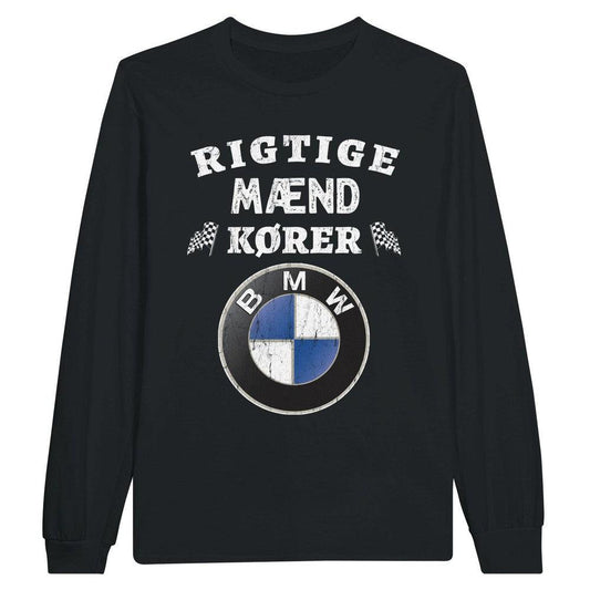 BMW Rigtige Mænd Kører Unisex Longsleeve T-shirt , Bomuld-Beklædning-BMW-Garage Culture Shop- garage - man cave - merchandise