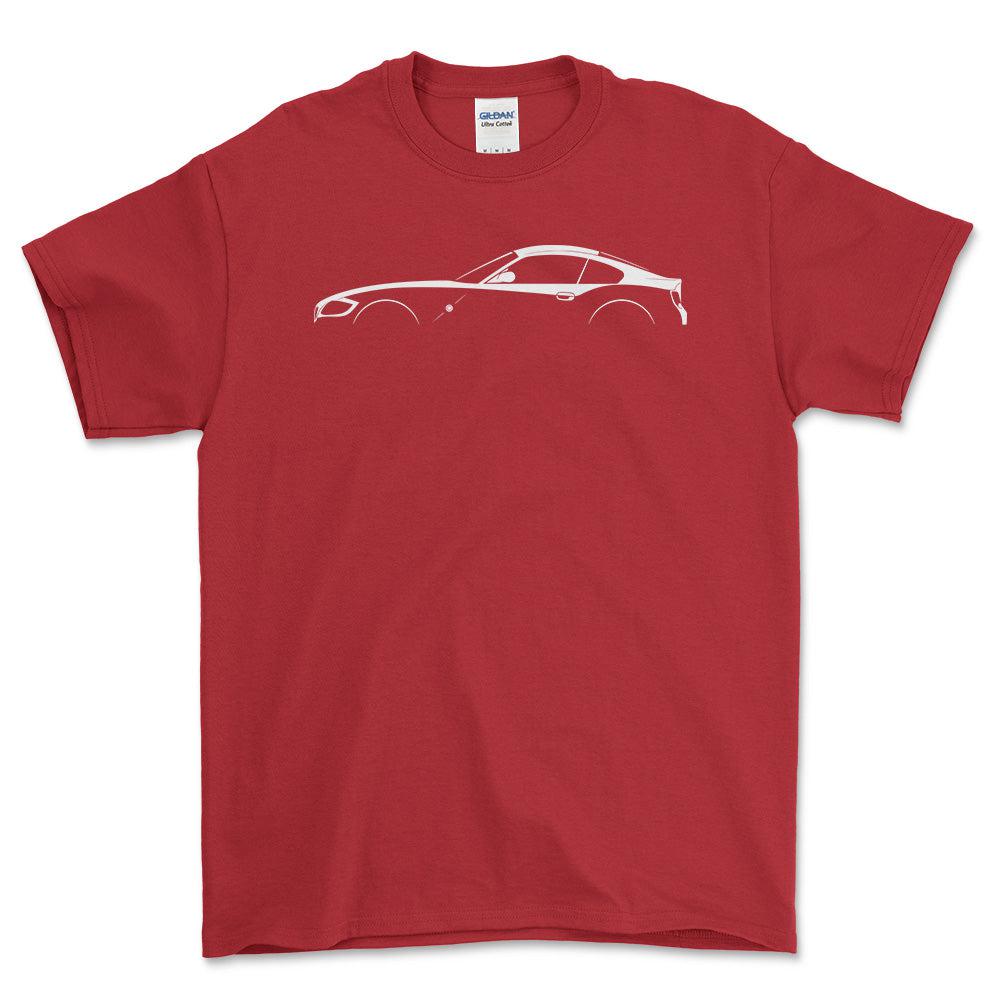 BMW Z4 M Coupe (E85) Silhuet - Unisex T-Shirt , Bomuld-Beklædning-BMW-Rød-S-Forside-Garage Culture Shop- garage - man cave - merchandise