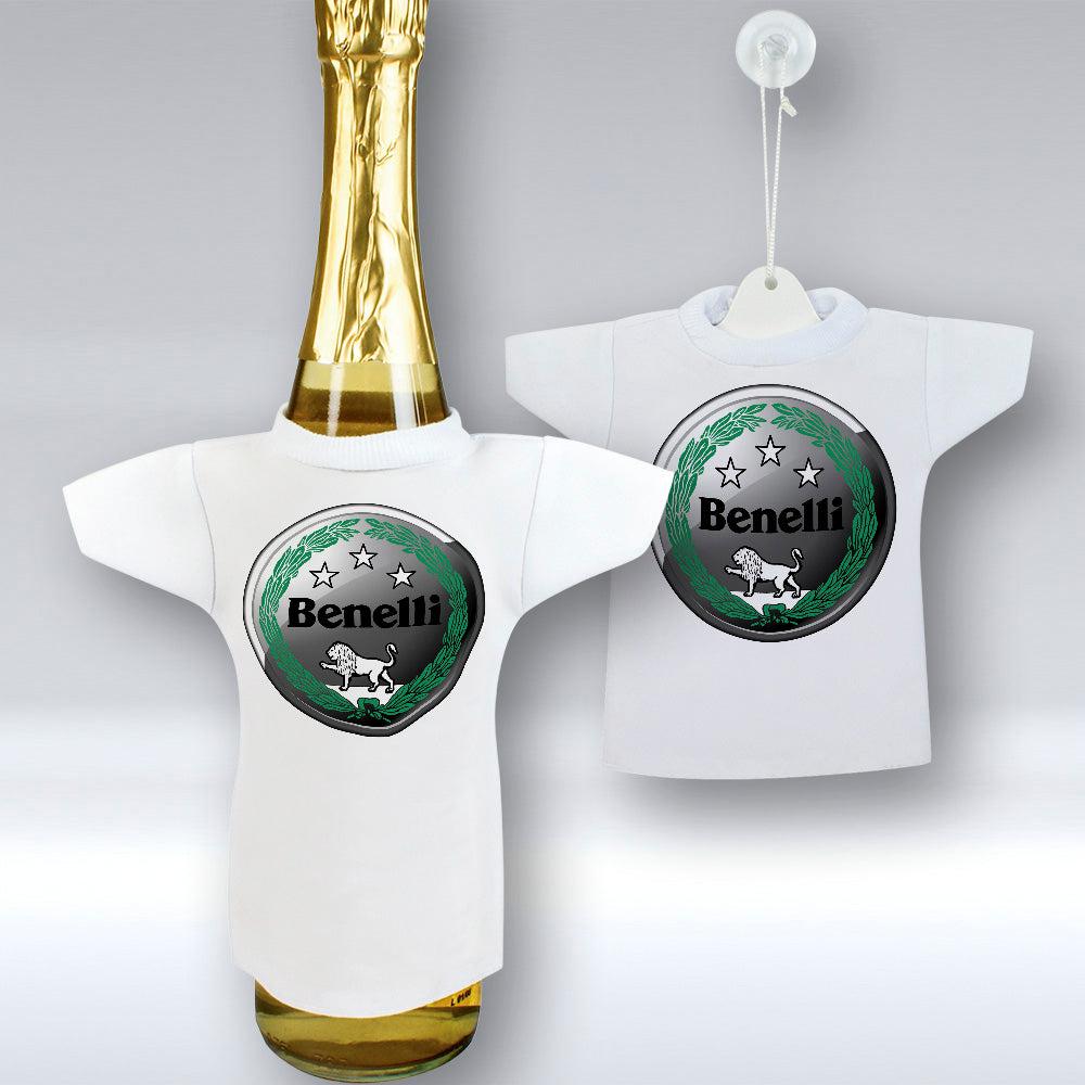 Benelli - Mini T-shirt Et unikt biltilbehør og flaskecover med din billede, tekst. design-MiniTshirt-Benelli-Garage Culture Shop- garage - man cave - merchandise