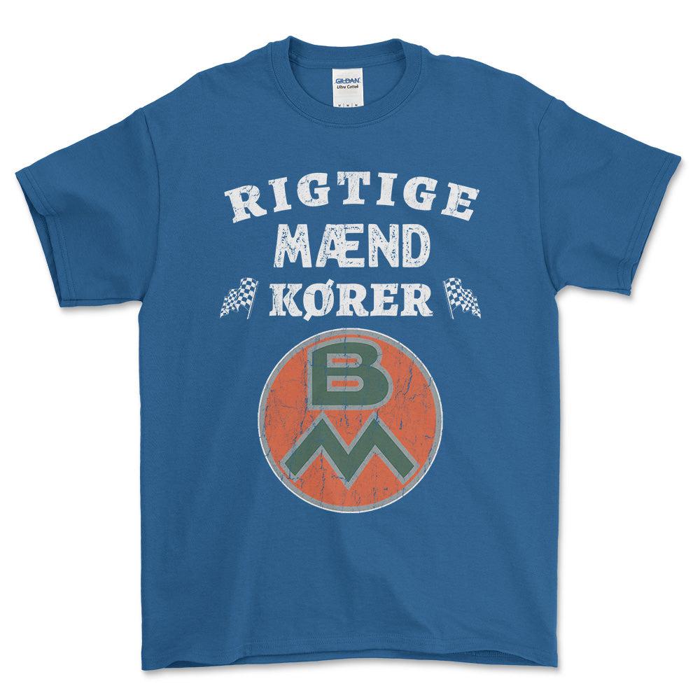 Bolinder Munktell Rigtige Mænd Kører - Unisex T-Shirt , Bomuld-Beklædning-Bolinder Munktell-Blå Royal-S-Forside-Garage Culture Shop- garage - man cave - merchandise