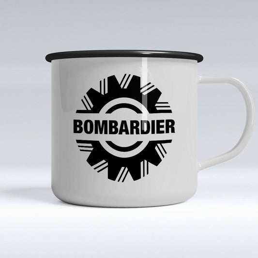 Bombardier Emaljekrus-Krus-Bombardier-Garage Culture Shop- garage - man cave - merchandise