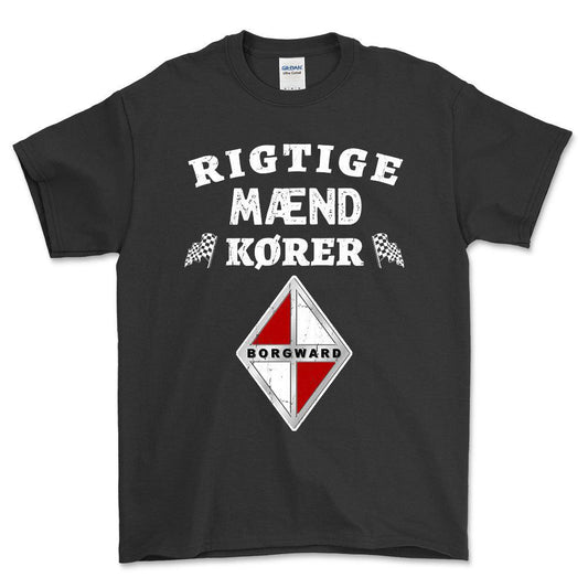 Borgward Rigtige Mænd Kører Unisex T-Shirt , Bomuld-Beklædning-Borgward-Sort-S-Forside-Garage Culture Shop- garage - man cave - merchandise