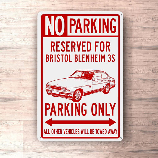 Bristol Blenheim 3S Parking Only Skilte, Musemåtte, Dørmåtte-Parking skilte-Bristol-Garage Culture Shop- garage - man cave - merchandise