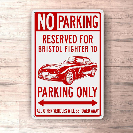 Bristol Fighter 10 Parking Only Skilte, Musemåtte, Dørmåtte-Parking skilte-Bristol-Garage Culture Shop- garage - man cave - merchandise