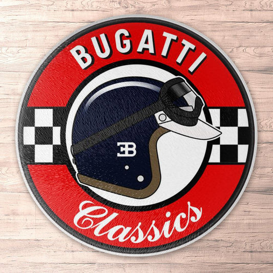 Bugatti Classics Runde Skilte , Musemåtte Rundt , Kop Underlag, Underlagssæt-Runde Skilte-Bugatti-Garage Culture Shop- garage - man cave - merchandise