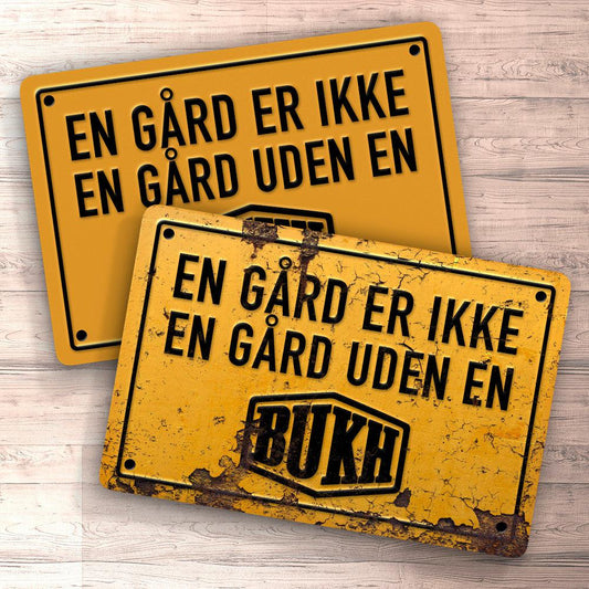 Bukh En Gård Er Ikke En Gård Uden En Bukh Skilte, Musemåtte, Dørmåtte-Skilte-Bukh-Garage Culture Shop- garage - man cave - merchandise