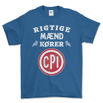CPI Rigtige Mænd Kører - Unisex T-Shirt , Bomuld-Beklædning-CPI-Garage Culture Shop- garage - man cave - merchandise