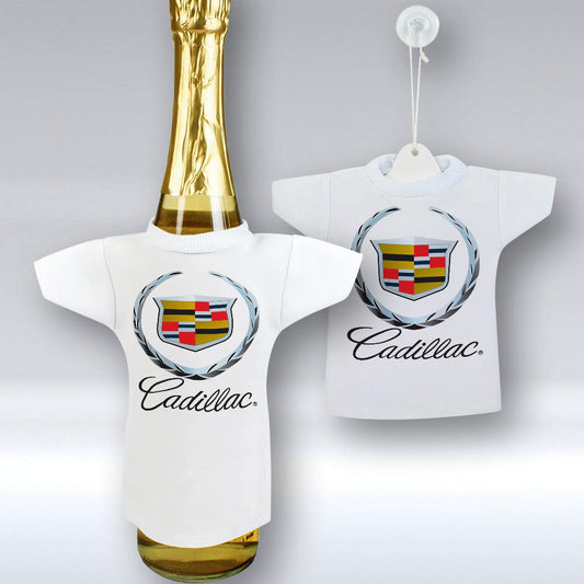 Cadillac - Mini T-shirt Et unikt biltilbehør og flaskecover med din billede, tekst. design-MiniTshirt-Cadillac-Garage Culture Shop- garage - man cave - merchandise