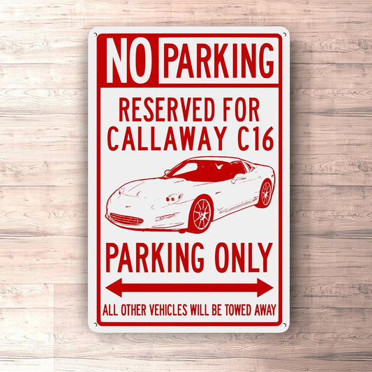 Callaway C16 Parking Only Skilte, Musemåtte, Dørmåtte-Parking skilte-Callaway-Garage Culture Shop- garage - man cave - merchandise