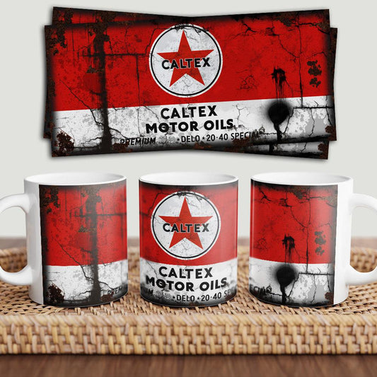 Caltex Motorolie Keramisk Krus-Krus-Motorolie-Garage Culture Shop- garage - man cave - merchandise