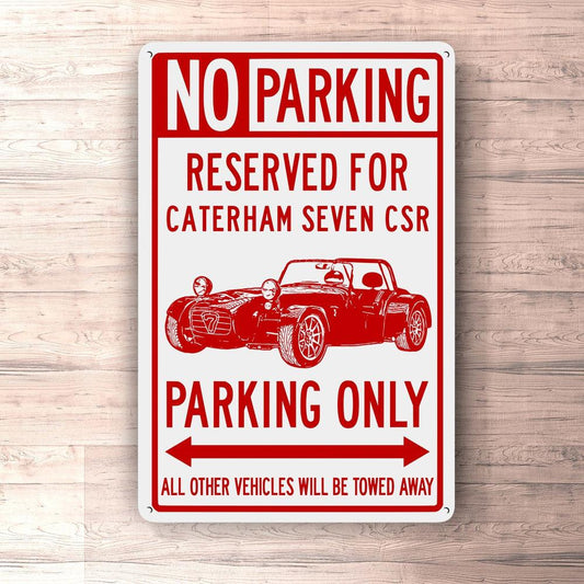 Caterham Seven CSR Parking Only Skilte, Musemåtte, Dørmåtte-Parking skilte-Caterham-Garage Culture Shop- garage - man cave - merchandise