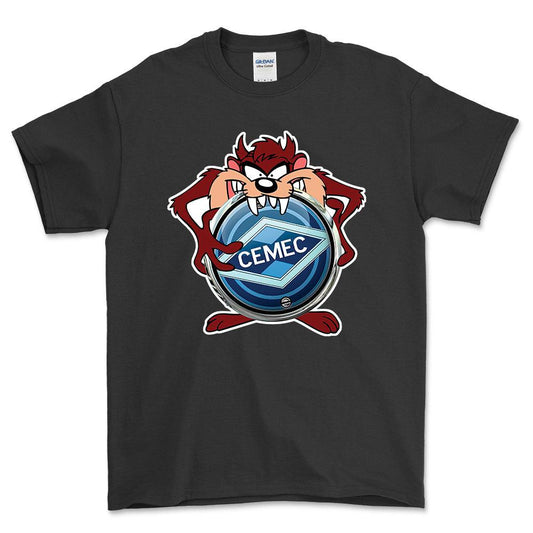 Cemec TAZ Unisex T-Shirt , Bomuld-Beklædning-Cemec-Sort-S-Forside-Garage Culture Shop- garage - man cave - merchandise