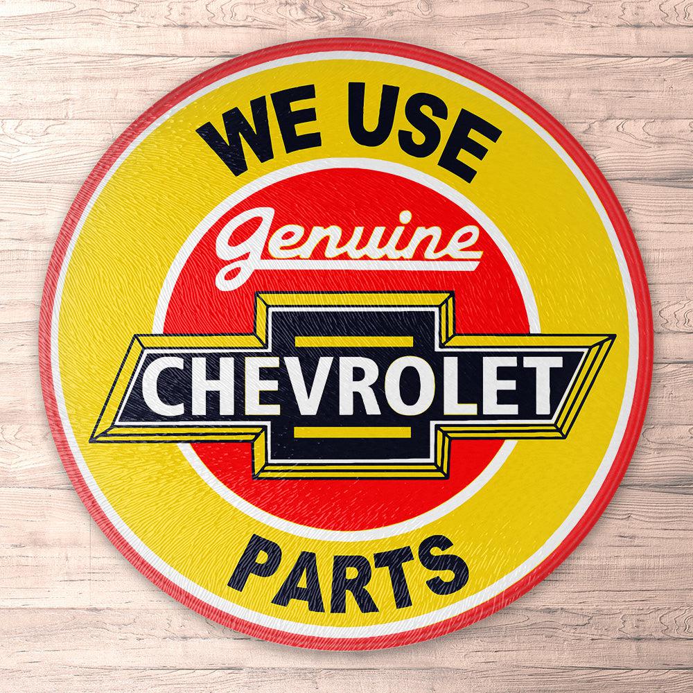 Chevrolet Genuine Chevrolet Parts, Runde Skilte , Musemåtte Rundt , Kop Underlag, Underlagssæt-Runde Skilte-Chevrolet-Garage Culture Shop- garage - man cave - merchandise