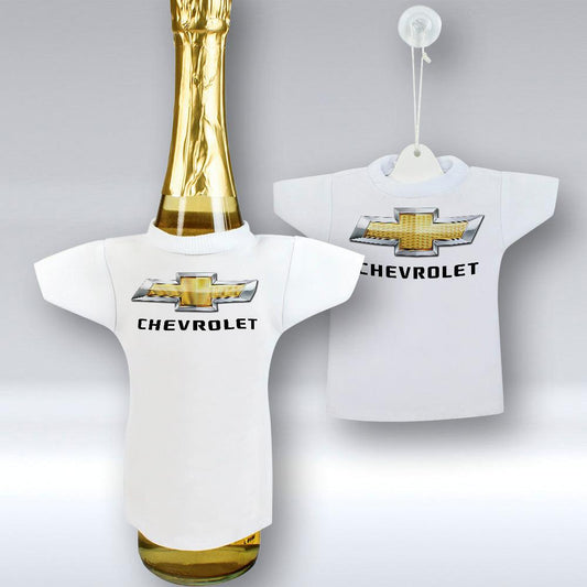 Chevrolet - Mini T-shirt Et unikt biltilbehør og flaskecover med din billede, tekst. design-MiniTshirt-Chevrolet-Garage Culture Shop- garage - man cave - merchandise