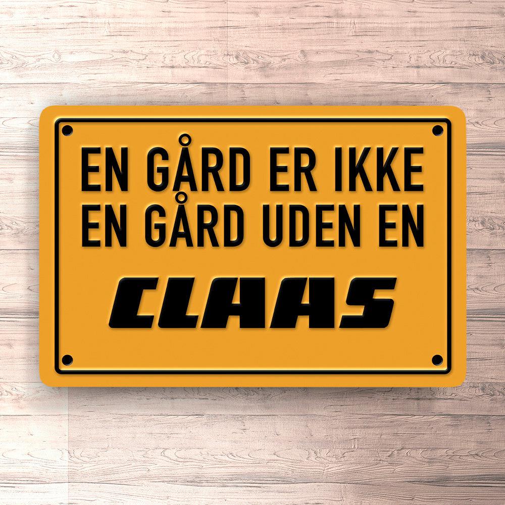 Claas En Gård Er Ikke En Gård Uden En Claas Skilte, Musemåtte, Dørmåtte-Skilte-Claas-Garage Culture Shop- garage - man cave - merchandise