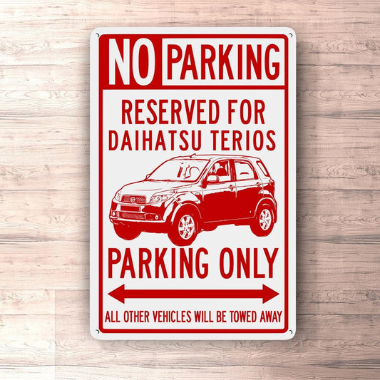 Daihatsu Terios Parking Only Skilte, Musemåtte, Dørmåtte-Parking skilte-Daihatsu-Garage Culture Shop- garage - man cave - merchandise