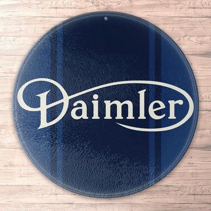 Daimler Runde Skilte , Musemåtte Rundt , Kop Underlag, Underlagssæt-Runde Skilte-Daimler-Garage Culture Shop- garage - man cave - merchandise